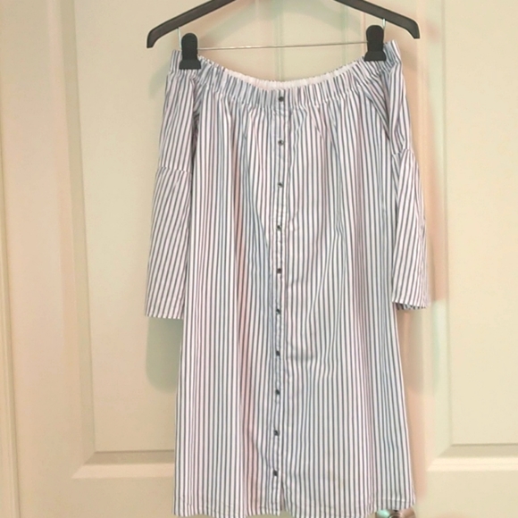 Abercrombie off shoulder stripe dress size S - Picture 1 of 5